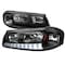 Spec-D Tuning 00-05 Chevrolet Impala Black Euro Headlights With LED 2LH-IPA00JM-V2-RS - alternate 1
